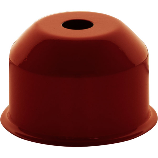 1*2 copo para suporte de lâmpada E27 Alt.3,5xD.5,2cm, em metal vermelho