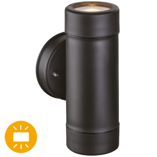 Wall lamp TUELA 2xGU10 max7W IP44 black