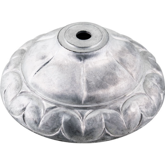 Center cover/bobeche D.11cm with 1 central hole, in raw zamak