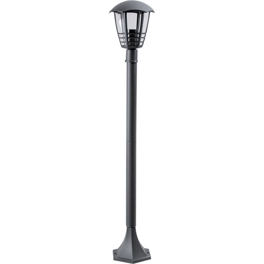 Farola TERVA IP44 1xE27 Al.100xD.17cm Antracita