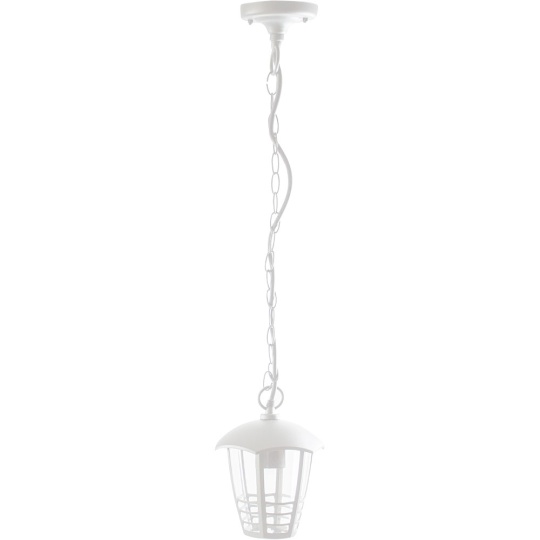 Suspensão TERVA IP44 1xE27 Alt.Reg.xD.18cm branco