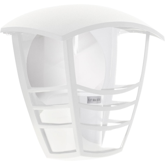 Aplique TERVA IP44 1xE27 C.19xL.13,5xAlt.19,5cm branco