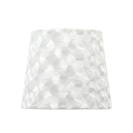 Lampshade FATIMA round & conic with fitting E27 H.28xD.40cm White
