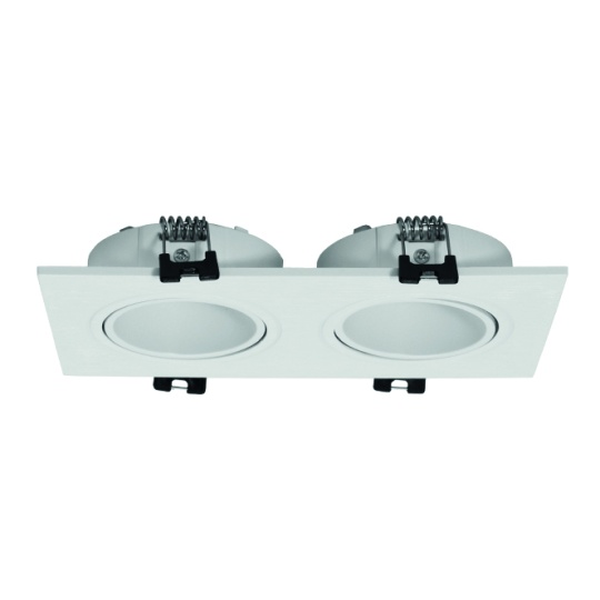 Aro de encastrar ONIRO 2xMR16 C.17,3xL.9,3xAlt.2,9cm policarbonato (PC) branco