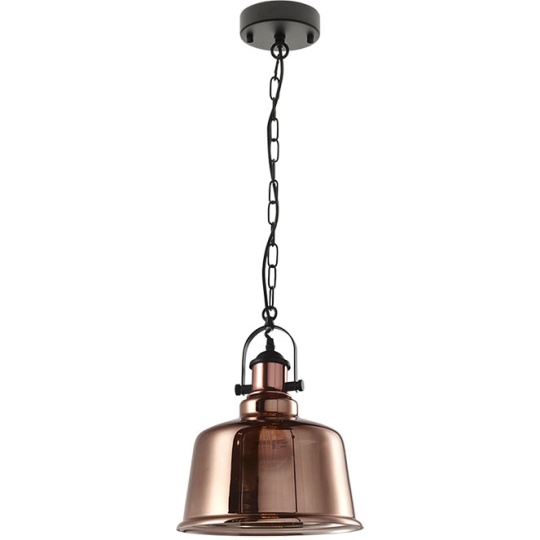 Suspensão LILA 1xE27 Alt.Reg.xD.30cm cor cobre