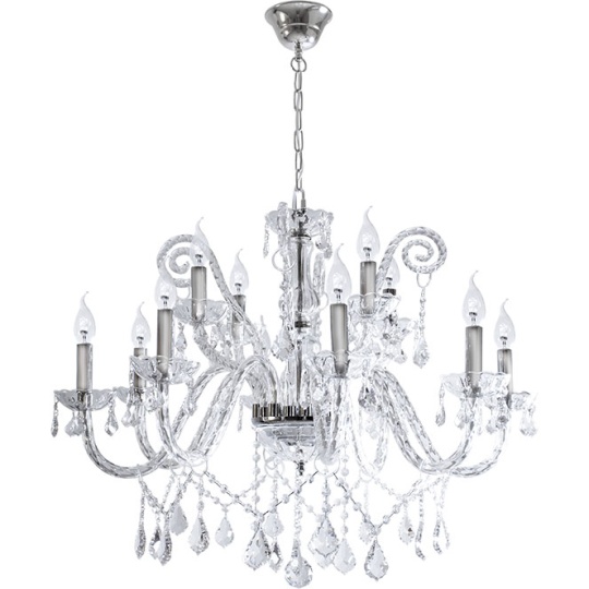 Candeeiro de tecto OFÉLIA 12xE14 Alt.Reg.cromado