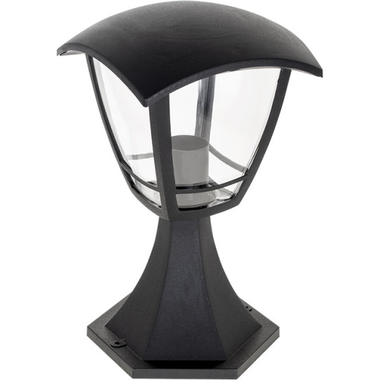 Farola/Sobremuro ZOIO pequeño IP44 1xE27 L.17xAn.17xAl.28cm Negro