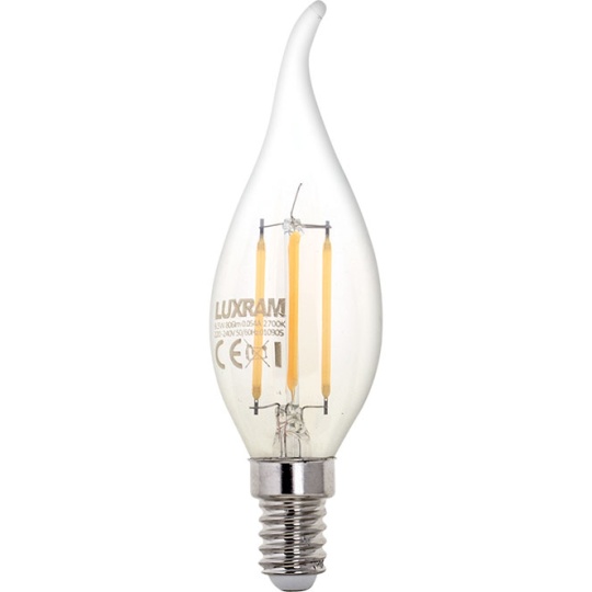 Lâmpada E14 (fino) Vela Bico CLASSIC LED 6.5W 2700K 806lm transparente-A++