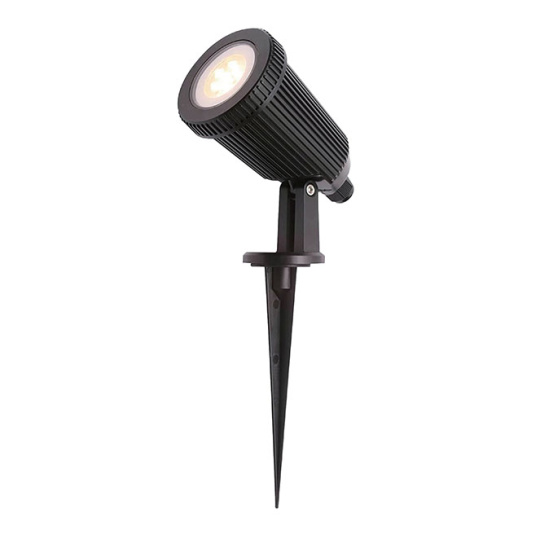 Spike Luminaire CICLAME IP65 1xGU10 H.23,5xD.8cm Black