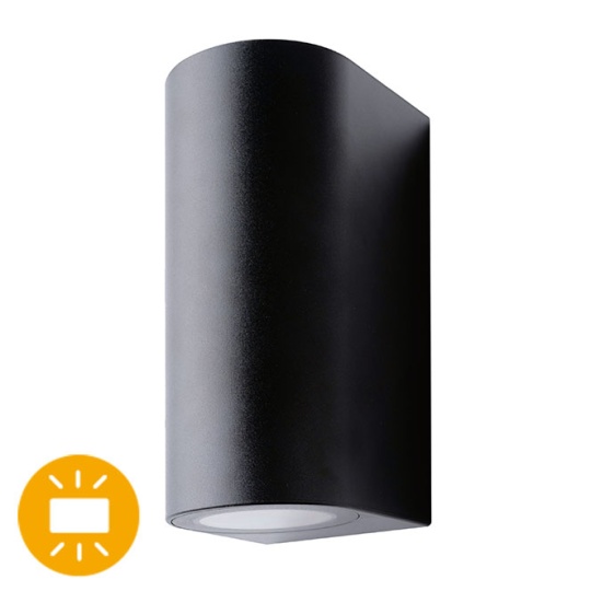 Aplique VEIGA 2xGU10 IP44 Negro