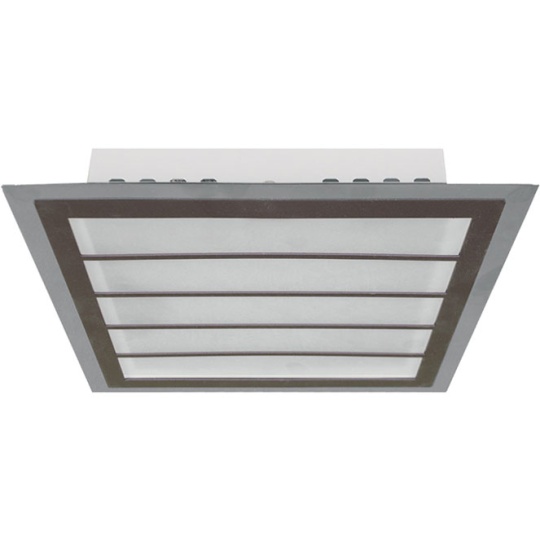 Plafond DUNQUERQUE quadrado 2xG9 C.29xL.29xAlt.7cm castanho/cromado