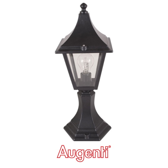 Pilar LINEK quadrado IP43 1xE27 C.18xL.18xAlt.47,5cm preto