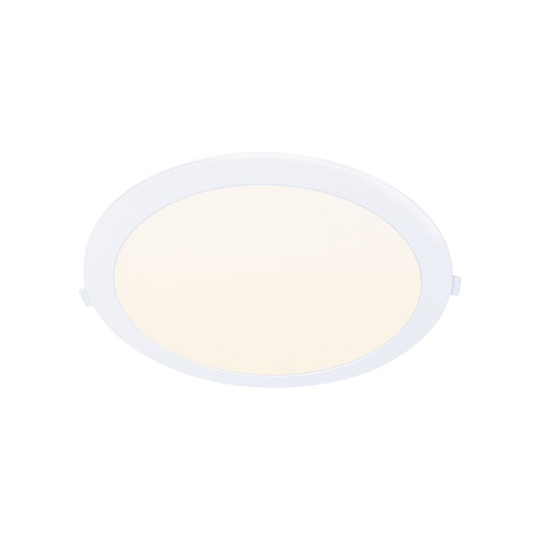 Foco de encastrar INTEGO 2.0 PC redondo 18W LED 1850lm 3000K 120° Alt.2,5xD.22,5cm branco