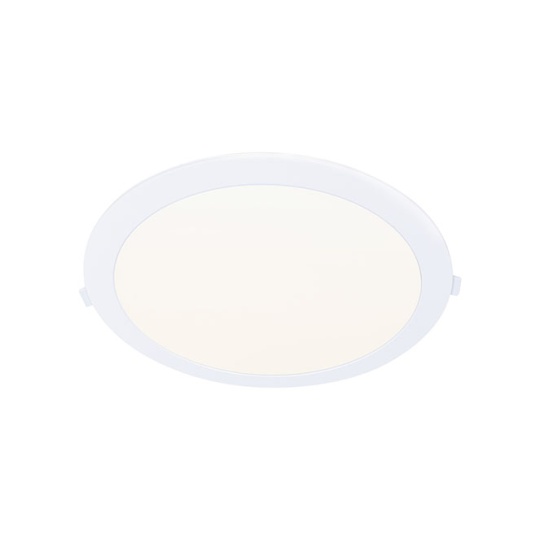 Foco de encastrar INTEGO 2.0 PC redondo 18W LED 1850lm 4000K 120° Alt.2,5xD.22,5cm branco