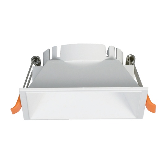 Square recessed ring ONIRO ABS L.8,1xW.8,1xH.3,5cm in white ABS