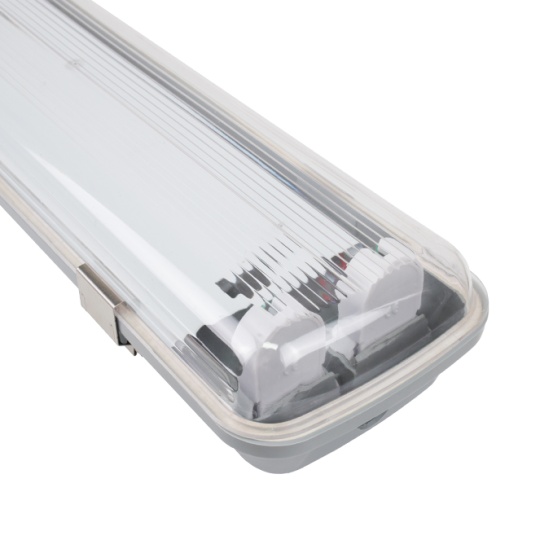 Armadura estanque LINESTA TypeC IP66 2xG13 T8 LED 60cm C.66,6xL.9,7xAlt.5,7cm cinzento