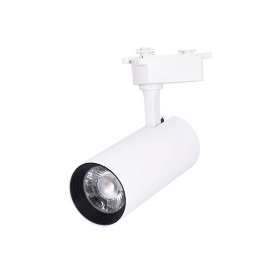 Foco para calha LINE PRO X2 (2condutores) 15W LED 1300lm 4000K 36° C.7,4xL.5xAlt20cm alumínio branco