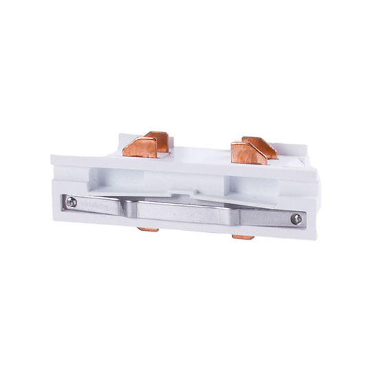 Conector en forma de "I" para carril de empotrar LINE PRO (4 hilos) en aluminio blanco