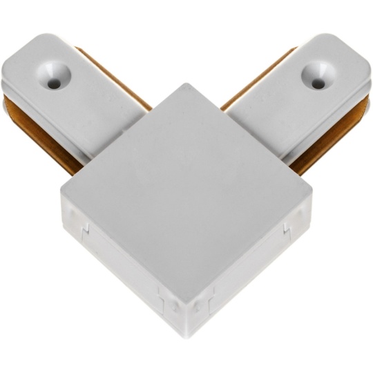 Conector "L" para calha LINE PRO X2 (2 condutores) em alumínio branco