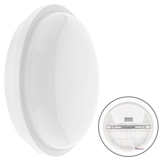 Aplique SURF ECOVISION redondo IP65 1x20W LED 1440lm 6400K 120°Alt.7,3xD.21,8cm branco