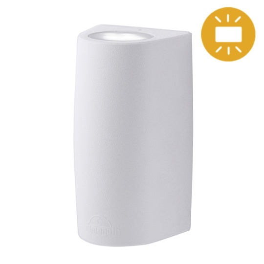 Wall Lamp MARTA 2xGU10 6W CCT (2colors) switch IP55 L.9,2xW.8xH.17cm white resin