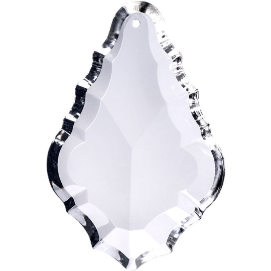 Glass pendluque 6,3x4,2cm 1 hole transparent