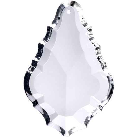 Plaqueta de cristal 6,3x4,2cm 1 taladro color transparente
