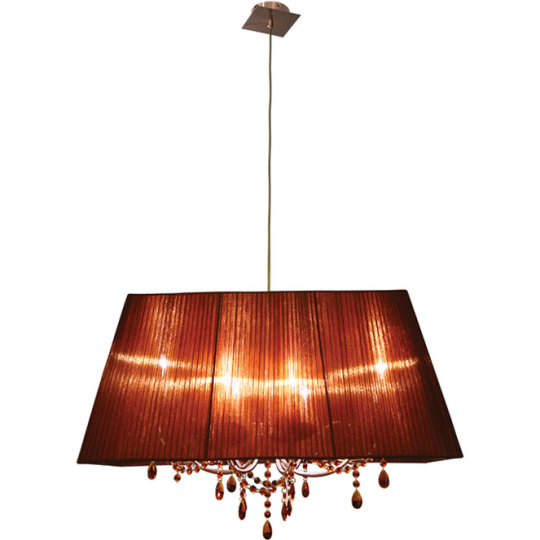 Ceiling Lamp OLÍMPIA 6xE14 L.75xW.40xH.Reg.cm Brown/Copper