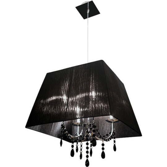 Ceiling Lamp OLÍMPIA square 4xE14 L.45xW.45xH.Reg.cm Black/Chrome