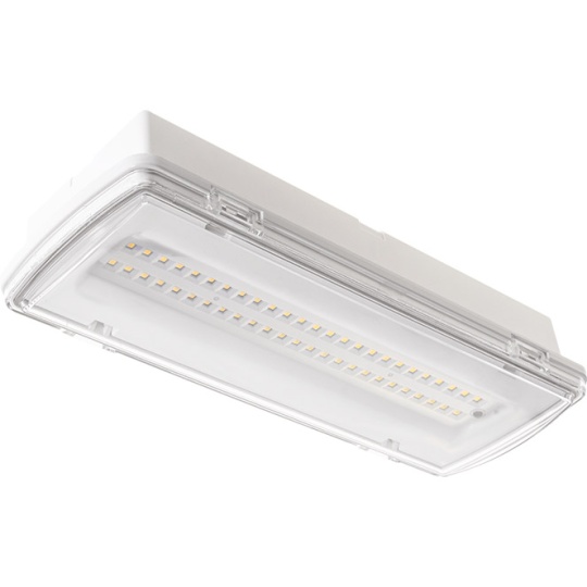 Luz de emergência KALANI mista IP65 1x4,8W LED 230lm 4000K C.27xL.10xAlt.5,4cm branco