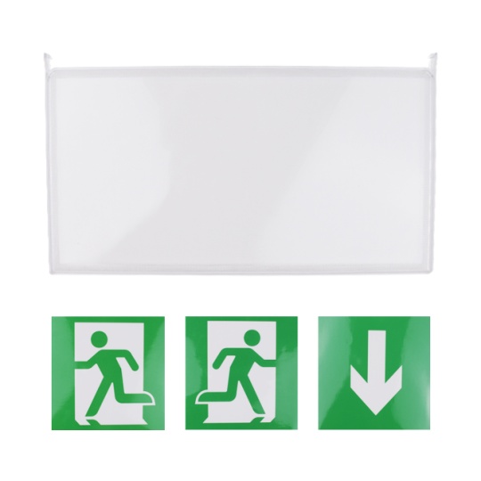 Flag and signs for KALLUS emergency light
