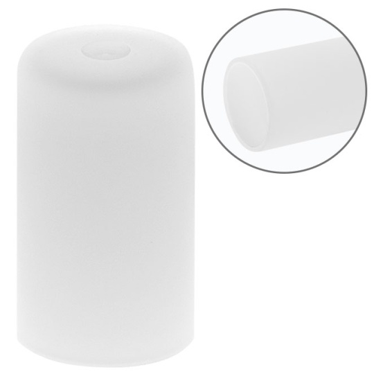 Tulipa OPALINO cilíndrica de vidro branco D.4xAlt.7cm