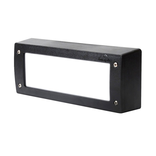 Aplique LETI 2xGX53 6W botão CCT (3cores) IP66 C.30xL.6,5xAlt.12cm resina preta