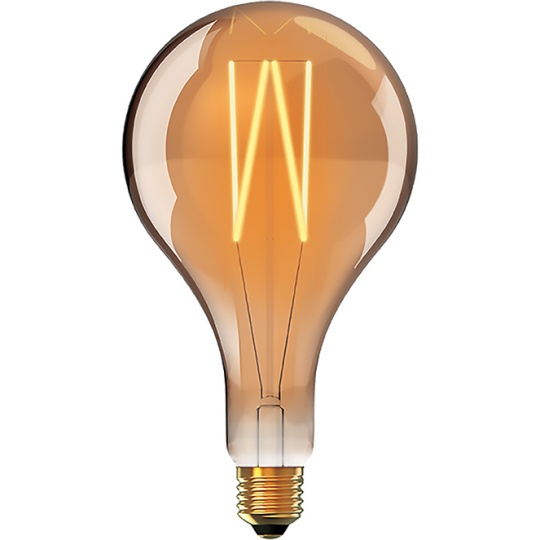 Lâmpada E27 (grosso) Gota CLASSIC DECOLED Regulável D380 8W 1800K 630lm Ambar-A