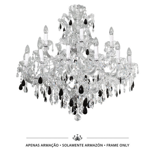 Ceiling lamp M.TERESA 22xE14 chrome (frame only without crystal pieces)