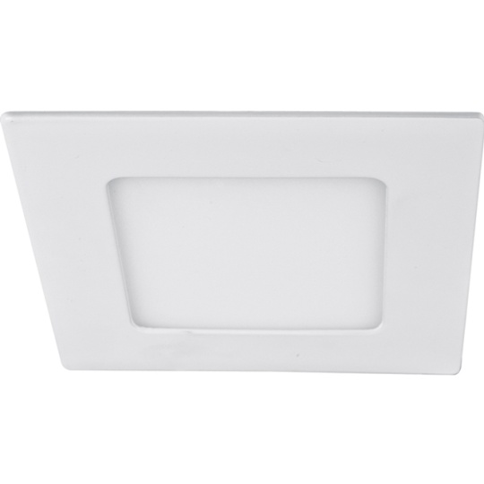 Foco de encastrar EURO quadrado 1x8W LED 418lm 6400K C.12xL.12xAlt.0,2cm branco