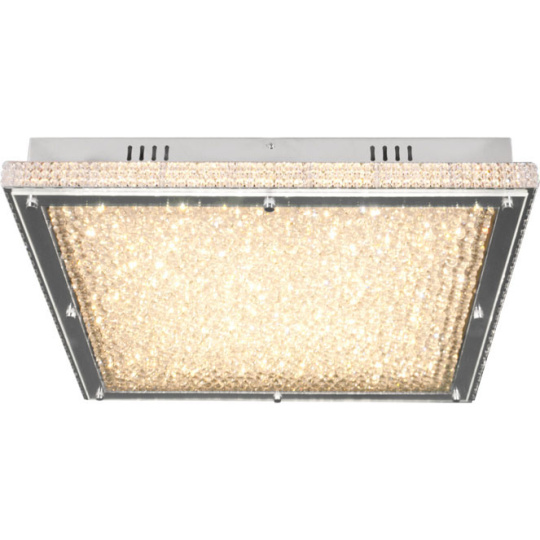 Plafond VILNIUS 1x60W LED 5400lm L.55xW.55xH.9cm Transparent/Chrome
