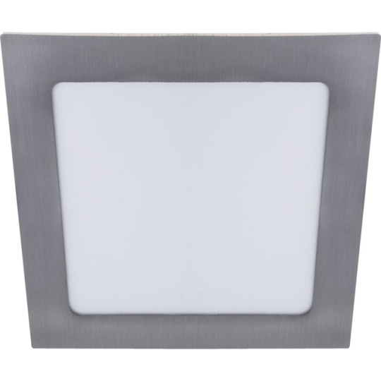 Foco de encastrar FRANCO quadrado 1x12W LED 672lm 3000K 120° C.17xL.17xAlt.0,2cm níquel