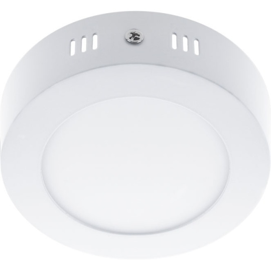 Plafón ESCUDO redondo 1x6W LED 336lm 6000K 120° Al.3,5xD.12cm Blanco