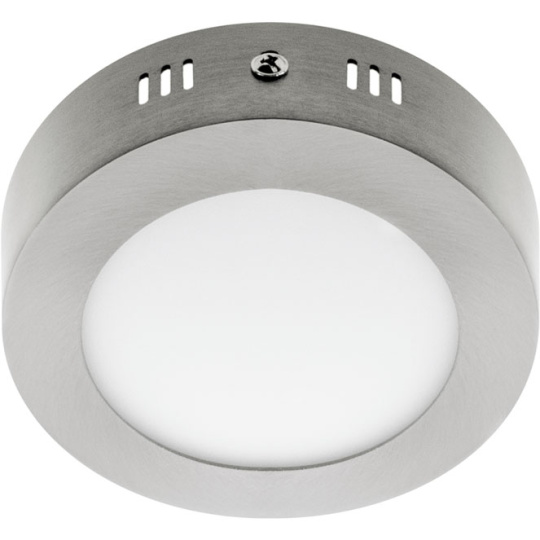 Plafond ESCUDO round 1x6W LED 336lm 6000K 120° H.3,5xD.12cm Satin Nickel