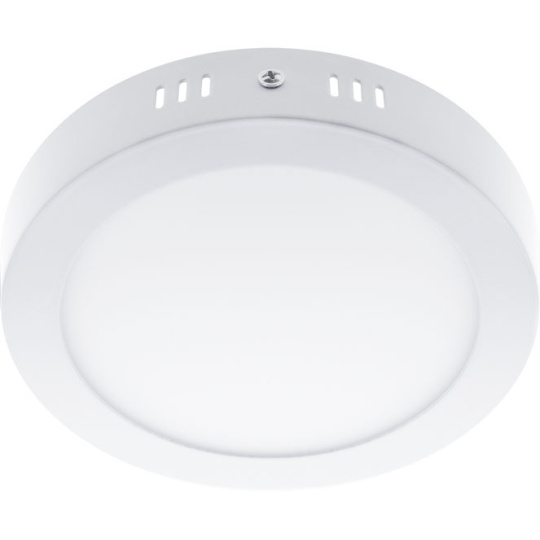 Plafond ESCUDO redondo 1x12W LED 672lm 6000K 120° Alt.3,5xD.17cm Branco