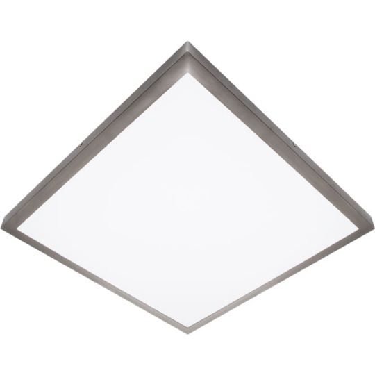 Plafond PESETA quadrado 60x60 1x48W LED 3600lm 6000K 120° C.60xL.60xAlt.4cm níquel