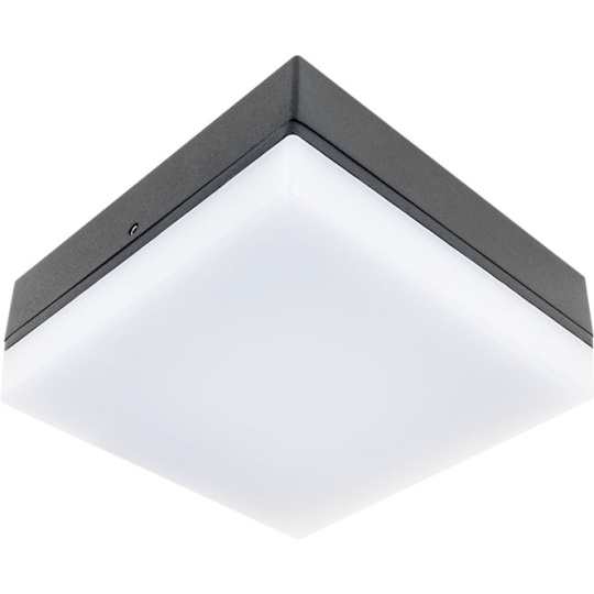 Aplique AZIBO IP54 1x4,2W LED 323lm 4000K C.14xL.14xAlt.6cm alumínio + plástico antracite