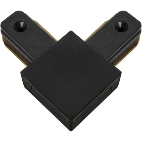 "L" shaped connector for ADONIS track (2 wires) in black