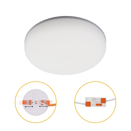 Foco de encastrar LIRA CCT redondo 18W LED 2000lm 3000-4000-6500K Alt.2xD.12cm branco