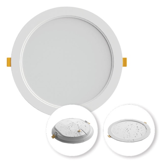 Foco de encastrar BUTUT redondo 18W LED 1600lm 4000K Alt.2,6xD.17,0cm branco