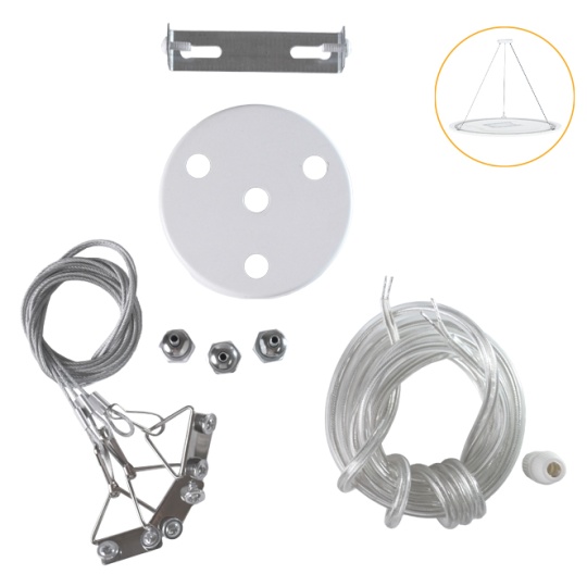 Conjunto de acessórios para suspender o plafond CAMUS com cabos de aço 1,2m