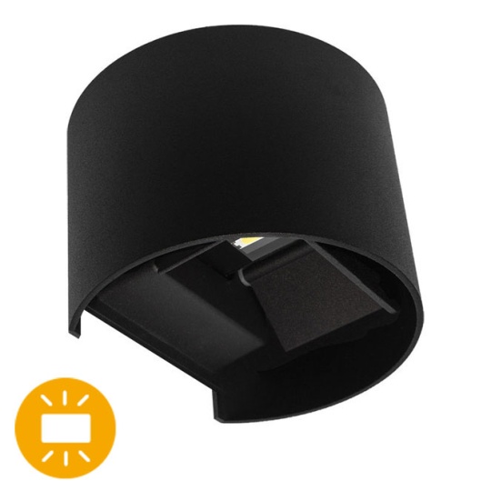 Wall Lamp SALAS IP65 2x3W LED 500lm 3000K L.14xW.12xH.10cm Black