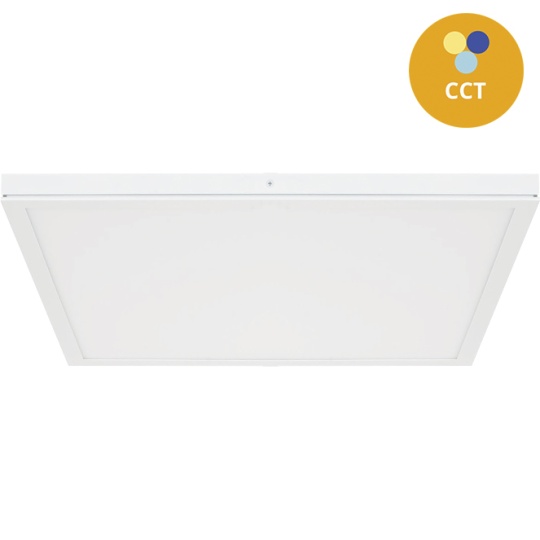 Surface Mounted Panel VOLTAIRE 40x40 32W LED CCT 3000/4000/6500K W.40xW.40xH.2,4cm White