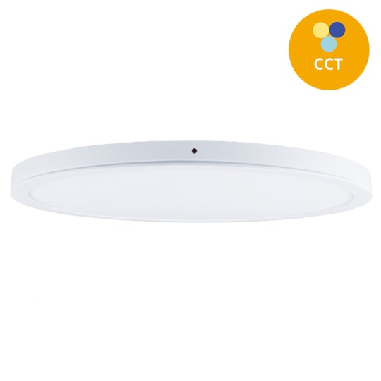 Surface Mounted Panel ERASMUS round 40W LED CCT 3000/4000/6500K H.2,4xD.60cm White